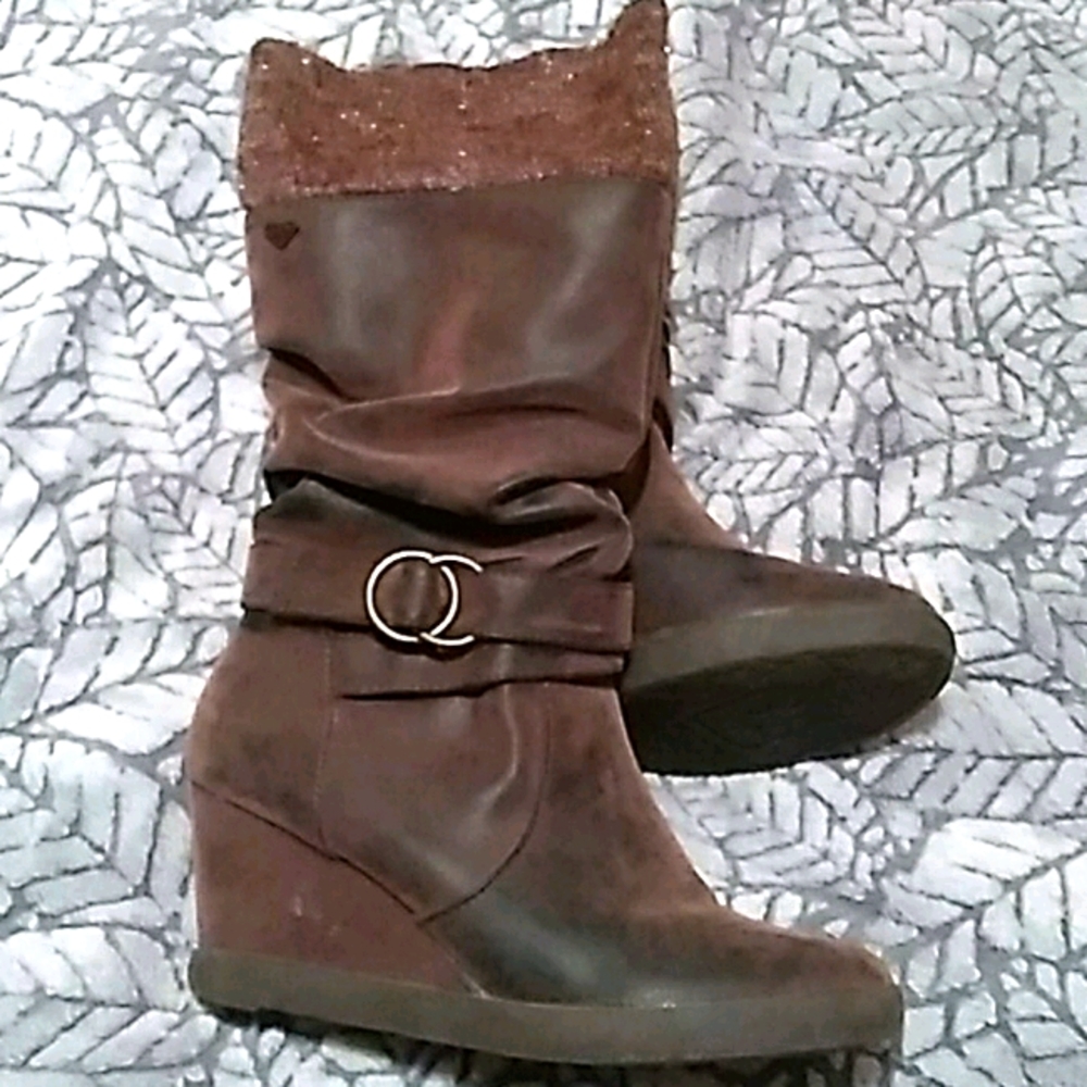 Womens wedge boots